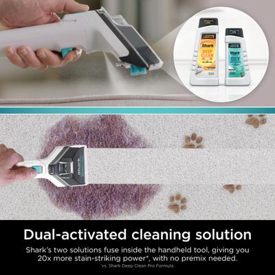 Show full view: Shark CarpetXpert with Stainstriker Upright Carpet Cleaner, Teal/White slide 2 of 8