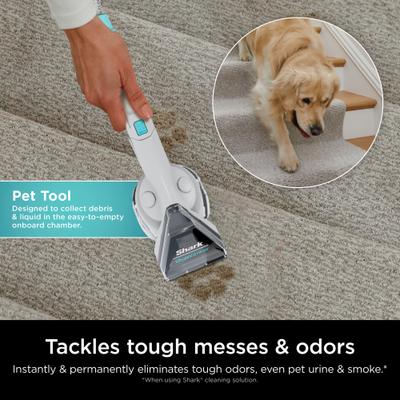 Show full view: Shark CarpetXpert with Stainstriker Upright Carpet Cleaner, Teal/White slide 4 of 8