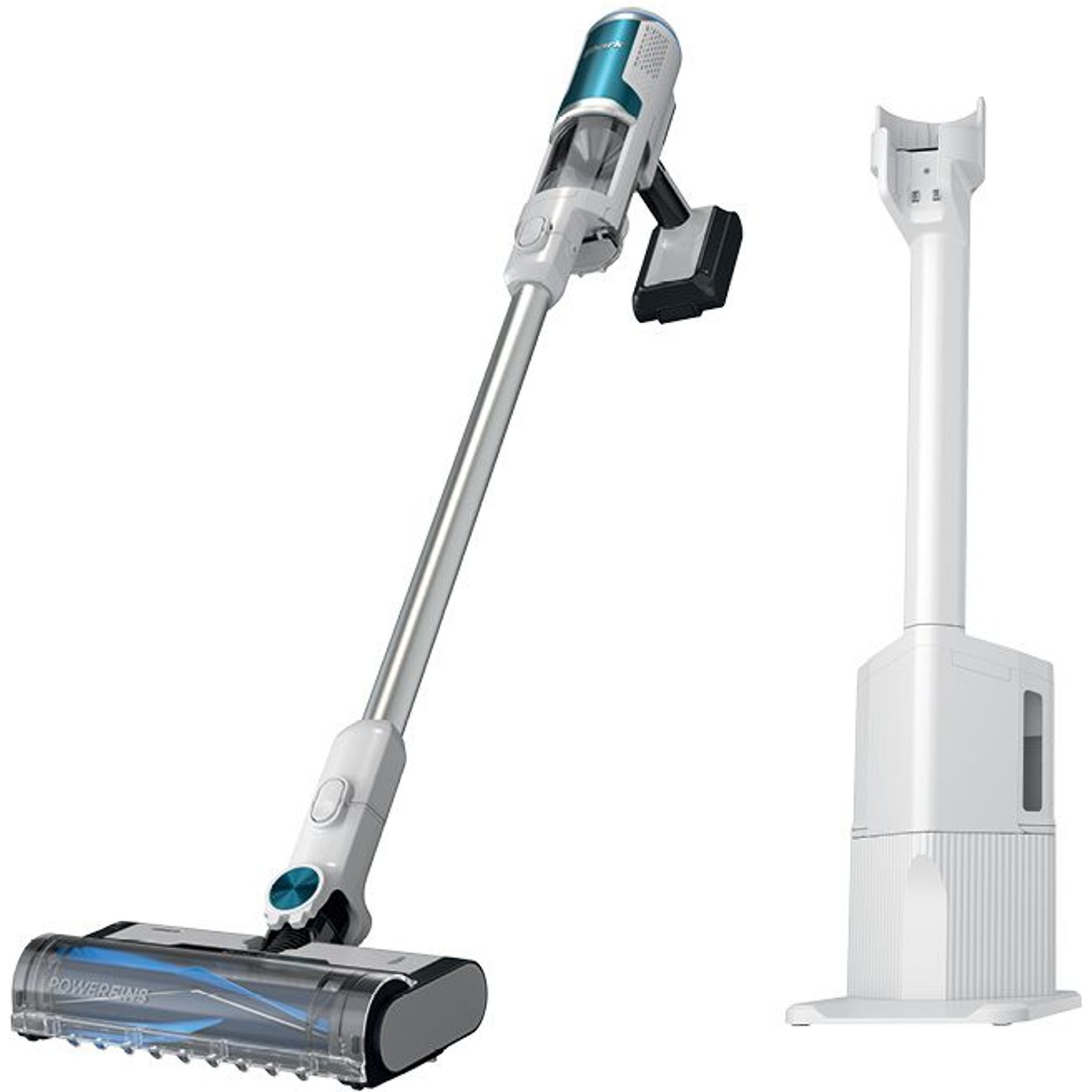 Shark Clean & Empty Cordless Stick Vacuum, White/Peacock Blue