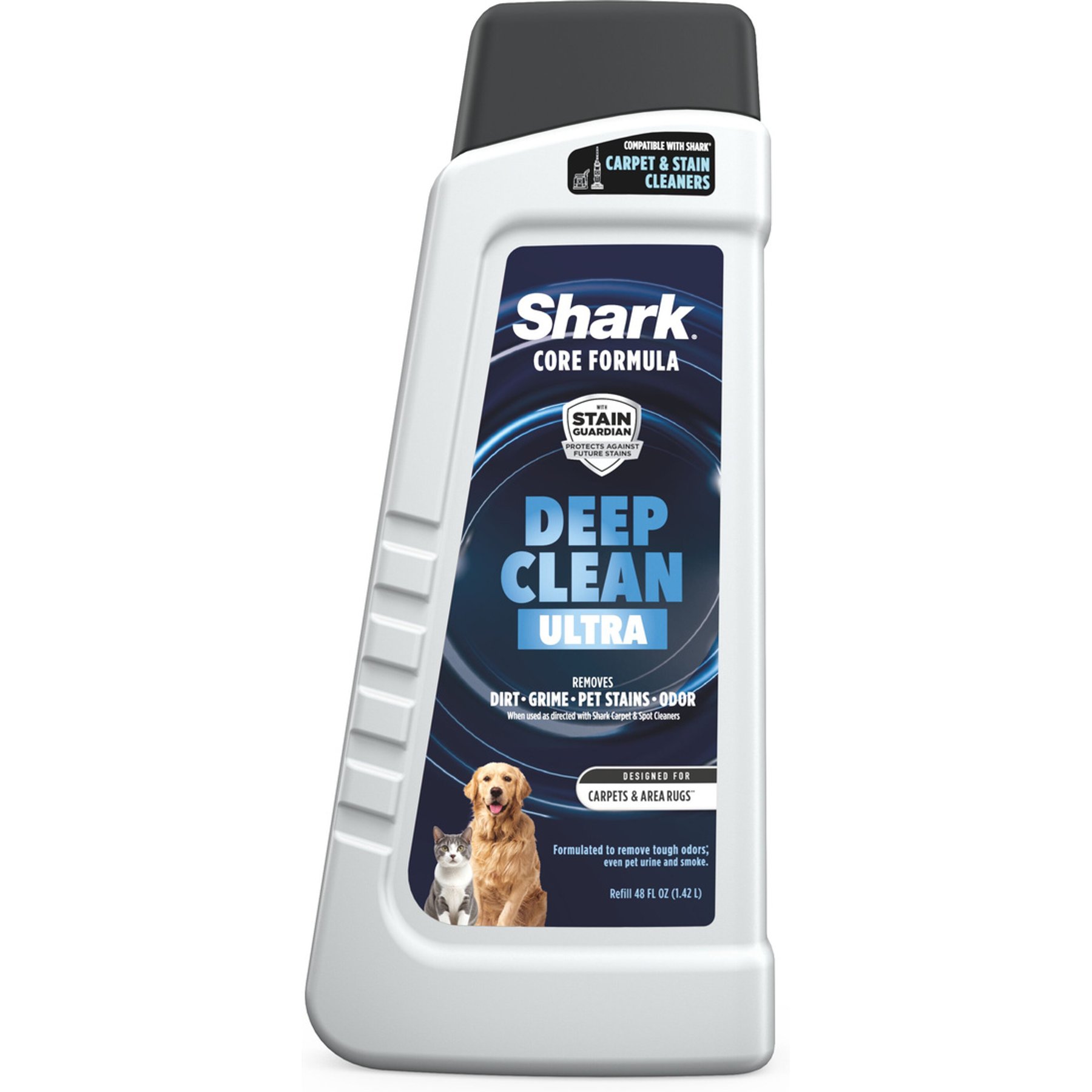 Shark Deep Clean Ultra Formula with Guardian Stain-Remover Dog & Cat Carpet-Cleaner, White, 48-fl oz bottle
