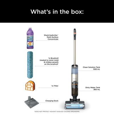 Show full view: Shark HydroVac MessMaster 3-in-1 Multi-Surface Cordless Cleaner Vacuum, Blue slide 8 of 9