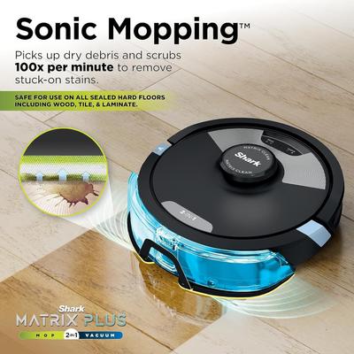 Show full view: Shark Matrix Plus 2-in-1 Robot Vacuum, Black, 0.44-qt slide 3 of 9