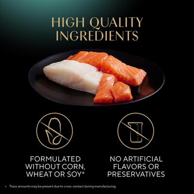 Show full view: Sheba Gravy Indulgence Salmon & White Fish in Gravy Variety Pack Grain-Free Adult Wet Cat Food, 2.6-oz tray, case of 24 slide 6 of 11