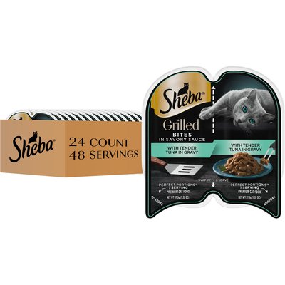 Sheba Sheba Grilled in Sauce Tender Tuna in Gravy Adult Wet Cat Food, 2.64-oz tray, case of 24