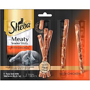 Sheba Meaty Tender Sticks Chicken Cat Treats, 10 count