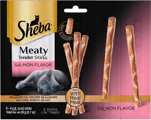 Show full view: Sheba Meaty Tender Sticks Salmon Flavored Cat Treats, 5 count + Frisco Plush, Teaser, Ball & Tunnel Variety Pack Cat Toy with Catnip, 25 count slide 2 of 9