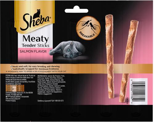 Show full view: Sheba Meaty Tender Sticks Salmon Flavored Cat Treats, 5 count + Frisco Plush, Teaser, Ball & Tunnel Variety Pack Cat Toy with Catnip, 25 count slide 3 of 9