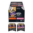 Sheba Perfect Portions Chicken & Salmon Pate Entree Variety Pack Adult Wet Cat Food Trays, 2.6-oz tray, case of 6