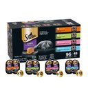 Sheba Perfect Portions Chicken, Turkey, Tuna & Salmon Variety Pack Grain-Free Pate Wet Cat Food, 1.32-oz tray, case of 48 twin-packs