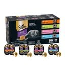 Sheba Perfect Portions Chicken, Turkey, Tuna & Salmon Variety Pack Grain-Free Pate Wet Cat Food Trays, 2.6-oz tray, case of 48