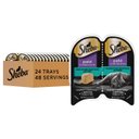 Sheba Perfect Portions Grain-Free Pate Signature Seafood Entree Adult Wet Cat Food Trays, 2.6-oz, case of 24