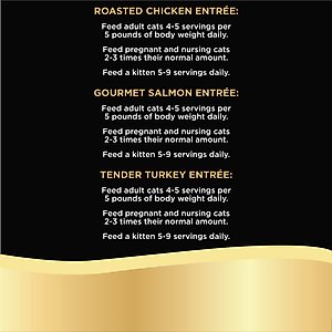 Sheba Perfect Portions Grain-Free Roasted Chicken, Gourmet Salmon & Tender Turkey Cuts in Gravy Variety Pack Adult Wet Cat Food Trays, 1.3-oz, case of 24 twin-packs