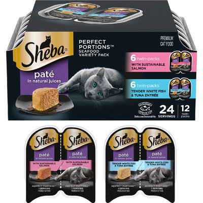 Sheba Sheba Perfect Portions Multipack Seafood Cat Food, 1.32-oz, 24 ct