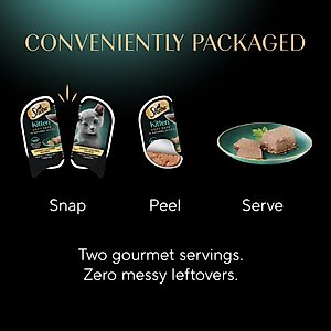 Sheba Perfect Portions Kitten Chicken, Salmon & Turkey Variety Pack Pate Wet Cat Food, 2.6-oz twin-pack tray, case of 24
