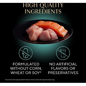 Sheba Perfect Portions Kitten Chicken, Salmon & Turkey Variety Pack Pate Wet Cat Food, 2.6-oz twin-pack tray, case of 24