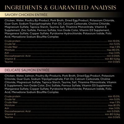 Show full view: Sheba Perfect Portions Kitten Variety Pack Chicken Pate & Pate Salmon Wet Cat Food, 2.6-oz tray, case of 24 slide 7 of 11