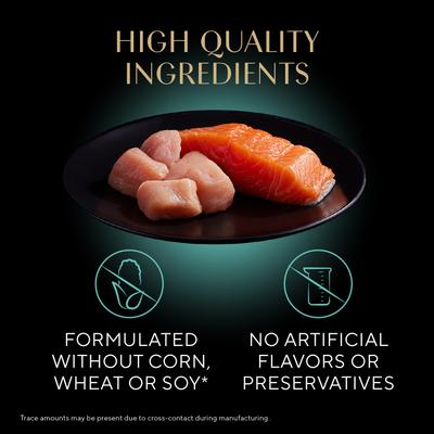 Show full view: Sheba Perfect Portions Kitten Variety Pack Chicken Pate & Pate Salmon Wet Cat Food, 2.6-oz tray, case of 24 slide 6 of 11