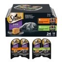 Sheba Perfect Portions Poultry Entrees Pate Variety Pack Adult Wet Cat Food Trays, 2.6-oz, case of 12