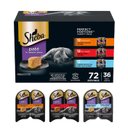 Sheba Perfect Portions Savory Chicken, Beef, Whitefish & Tuna Variety Pack Grain-Free Pate Wet Cat Food Trays, 2.6-oz, case of 36
