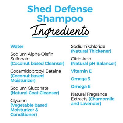 Show full view: Shed Defender Shed Defense Omega 3 & 6 Dog & Cat Shampoo, 16-fl oz bottle slide 5 of 8