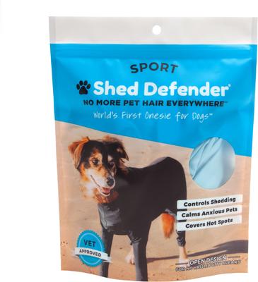 Show full view: Shed Defender Sport Dog Onesie Heather Grey, Medium slide 10 of 11