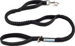 Shed Defender Three Handle Bungee Reflective Dog Leash, Black, 4 to 7-ft long, 1-in wide slide 1 of 5