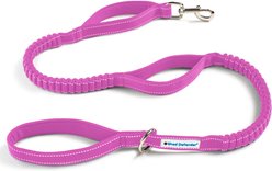 Shed Defender Three Handle Bungee Reflective Dog Leash, Hot Pink, 4 to 7-ft long, 1-in wide