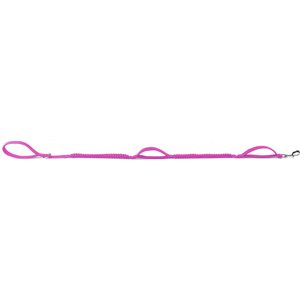 Shed Defender Three Handle Bungee Reflective Dog Leash, Hot Pink, 4 to 7-ft long, 1-in wide