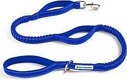 Shed Defender Three Handle Bungee Reflective Dog Leash, Royal Blue, 4 to 7-ft long, 1-in wide