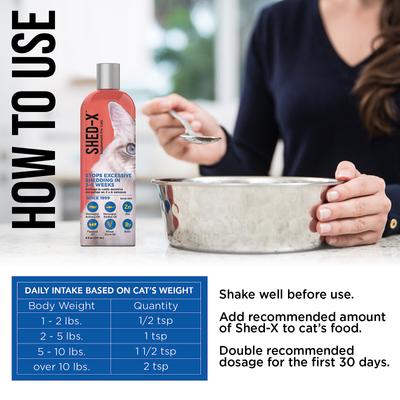 Show full view: Shed-X Dermaplex Shed Control Nutritional Supplement for Cats, 8-fl oz bottle slide 6 of 10