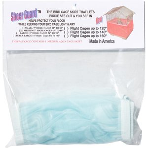 Sheer Guard Bird Cage Skirt, Aqua, Medium
