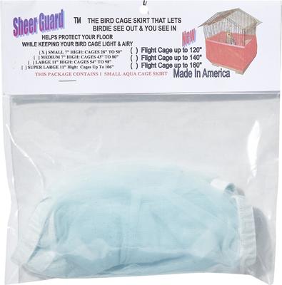 Show full view: Sheer Guard Bird Cage Skirt, Aqua, Small slide 2 of 6