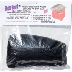 Sheer Guard Bird Cage Skirt, Black, Large