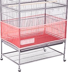 Sheer Guard Bird Cage Skirt, Red, X-Large