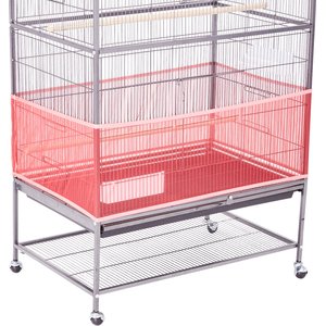 Sheer Guard Bird Cage Skirt, Red, X-Large
