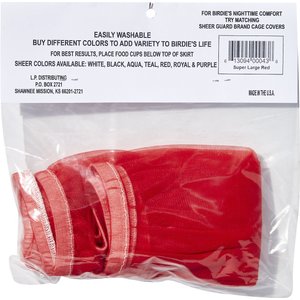 Sheer Guard Bird Cage Skirt, Red, X-Large