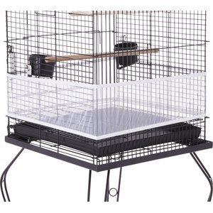 Sheer Guard Bird Cage Skirt, White, Medium