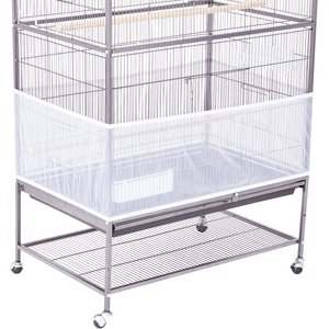 Sheer Guard Bird Cage Skirt, White, X-Large