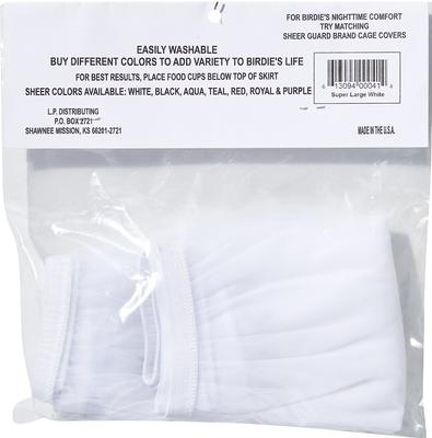 Show full view: Sheer Guard Bird Cage Skirt, White, X-Large slide 3 of 6