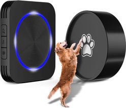 Shele Potty Communication Doorbell with Super-Light Press Button Dog Doorbell, Black