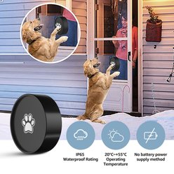 Shele Potty Communication Doorbell with Super-Light Press Button Dog Doorbell, Black slide 2 of 7