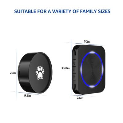 Show full view: Shele Potty Communication Doorbell with Super-Light Press Button Dog Doorbell, Black slide 7 of 8