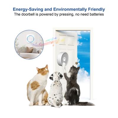 Show full view: Shele Smart Doorbell with 4 Working Modes & 58 Ringtones Dog Doorbell, White slide 3 of 8