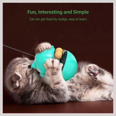 Show full view: Shele Tumbler Interactive Cat Toy, Turquoise slide 5 of 10