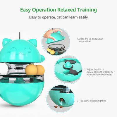 Show full view: Shele Tumbler Interactive Cat Toy, Turquoise slide 6 of 10