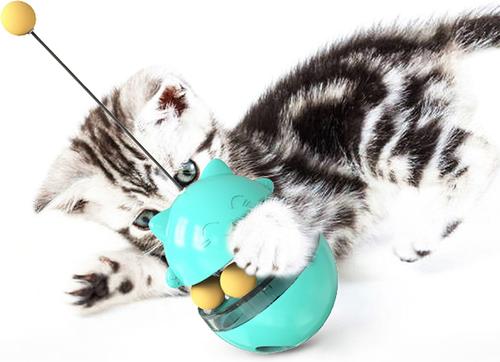 Show full view: Shele Tumbler Interactive Cat Toy, Turquoise slide 9 of 10