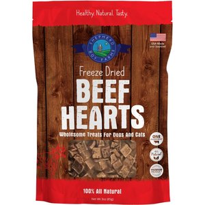 Shepherd Boy Farms Beef Hearts Freeze-Dried Dog & Cat Treats, 3-oz bag