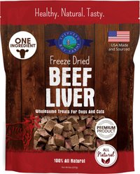 Shepherd Boy Farms Beef Liver Freeze-Dried Dog & Cat Treats, 8-oz bag