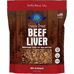 Shepherd Boy Farms Beef Liver Freeze-Dried Dog & Cat Treats, 8-oz bag