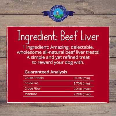 Show full view: Shepherd Boy Farms Beef Liver Freeze-Dried Dog & Cat Treats, 8-oz bag slide 7 of 8